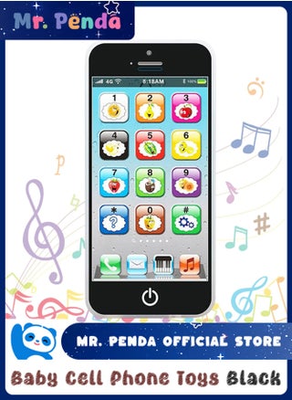 Baby Cell Phone Toys, Toy Learning Game Phone with 8 Functions and Dazzling Lights for Infants and Toddlers (Black) - pzsku/Z6B5F94F1E91ECD5563E8Z/45/_/1737445789/c3b612fe-15b5-4f2b-bfe4-074b2612acda