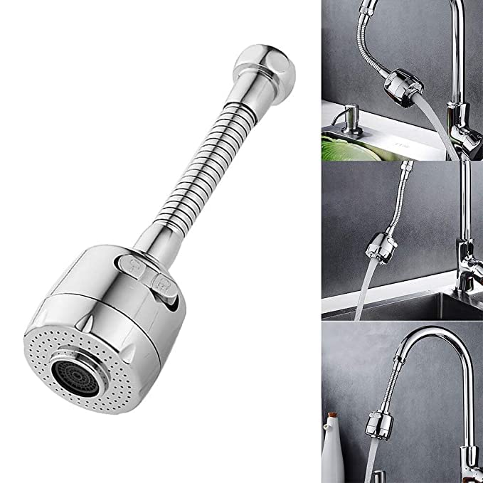 Yorten Faucet Turbo Flex 360 Degree Rotators Stainless Steel Flexible Hose Extension with 2 Modes Water Saving - Image 2