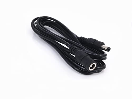 HUALAND 4pcs/pack2m/6.56ft Black 5.5mm x 2.5mm DC Plug Extension Cable DC Extension Cable Cord with Male to Female 5.5mm x 2.5mm Connectors DC Power 12V 5.5mm x 2.5mm Barrel Male Plug Connector - Image 3