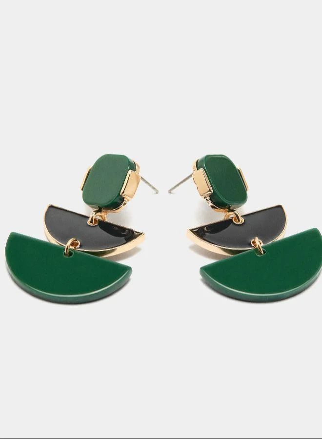 بارفوا أقراط طويلة هندسية متعددة الألوان