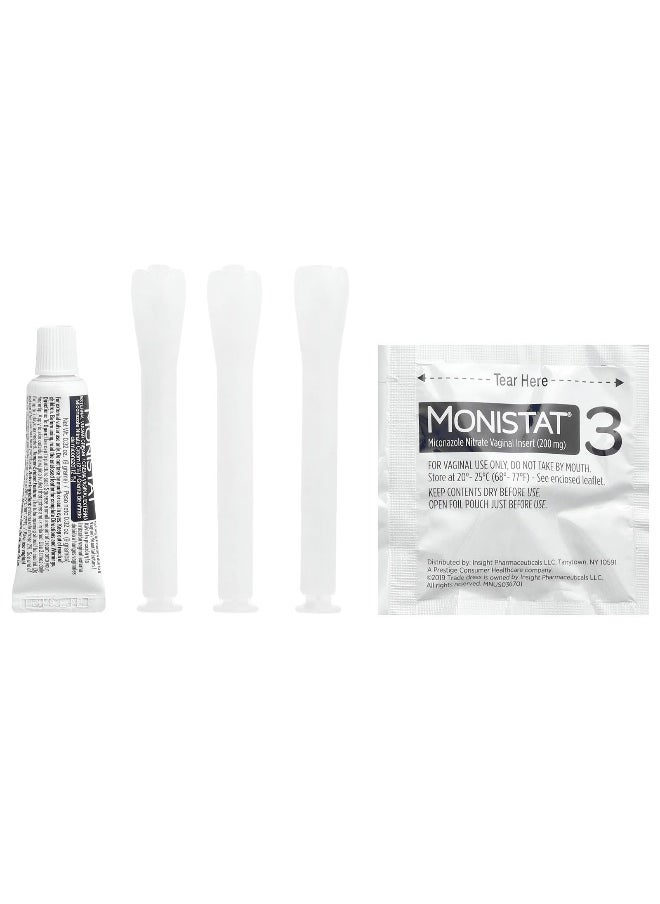 Monistat Monistat, 3-Day Treatment Combination Pack, 3 Ovule® Inserts, 2.5 g Each + 0.32 oz (9 g) Tube  - Image 3