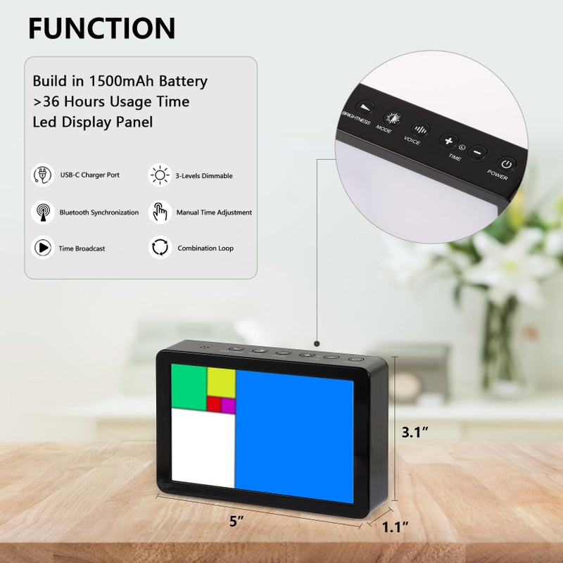 FIBONAX Fibonacci Clock, Unique Math Clock with Mathematical Expressions, Unusual Interesting Desk Timepiece Gift for Math Lovers, Engineers, Teachers - Image 5