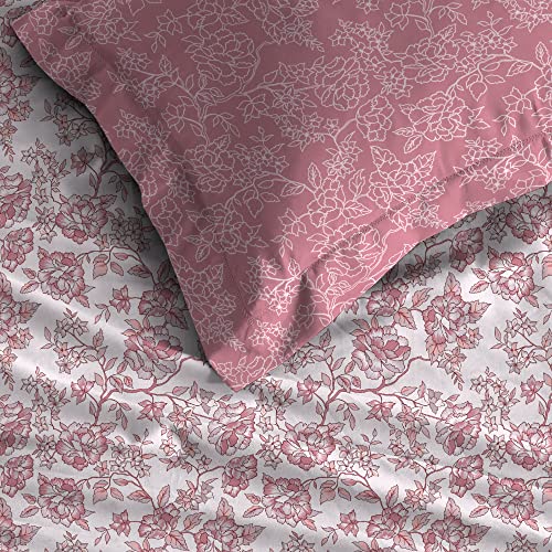 Mytrident Urban Comfort Bedsheet for Single Bed Cotton, 144 TC, 100% Cotton Bedsheet, Juliet Pink - Image 3