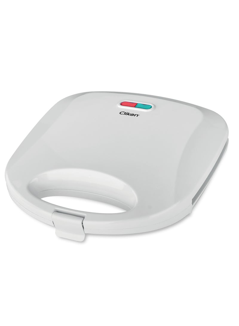 Clikon 2 Slice Sandwich Maker And Grill Heater With Non Stick Coating 2 Slices 750 W CK2446 White - Image 3