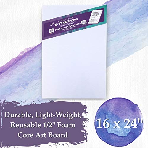 Grafix Incredible Art Board - Durable, Light-Weight, Water-Resistant, Reusable ½” Foam Core Art Board, Great for Stretching Watercolor Paper, 16 x 24 - Image 2