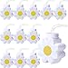 Domensi 12 Pcs 10oz Daisy Flower Cups with Lids and Straws for Birthday Themed Party Wedding Baby Shower Party Decorations Supplies - Image 3