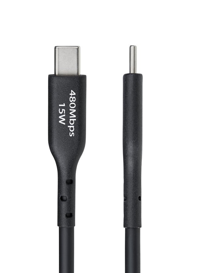 StarTech.com 15ft (4.5m) USB-A to USB-C Charging Cable, Charge & Sync, 3A, USB 2.0, TPE Jacket, Black USB Charging Cord - Image 3