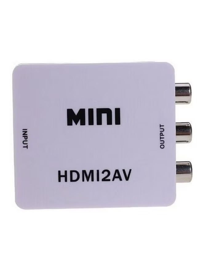 HDMI To AV HD Video Converter Cable White  - Image 2