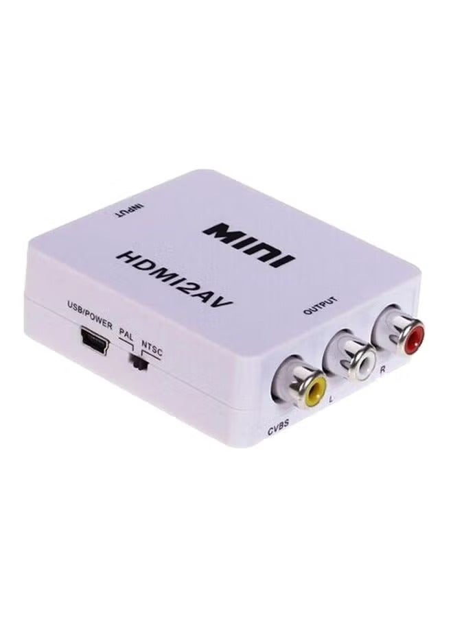 HDMI To AV HD Video Converter Cable White  - Image 3