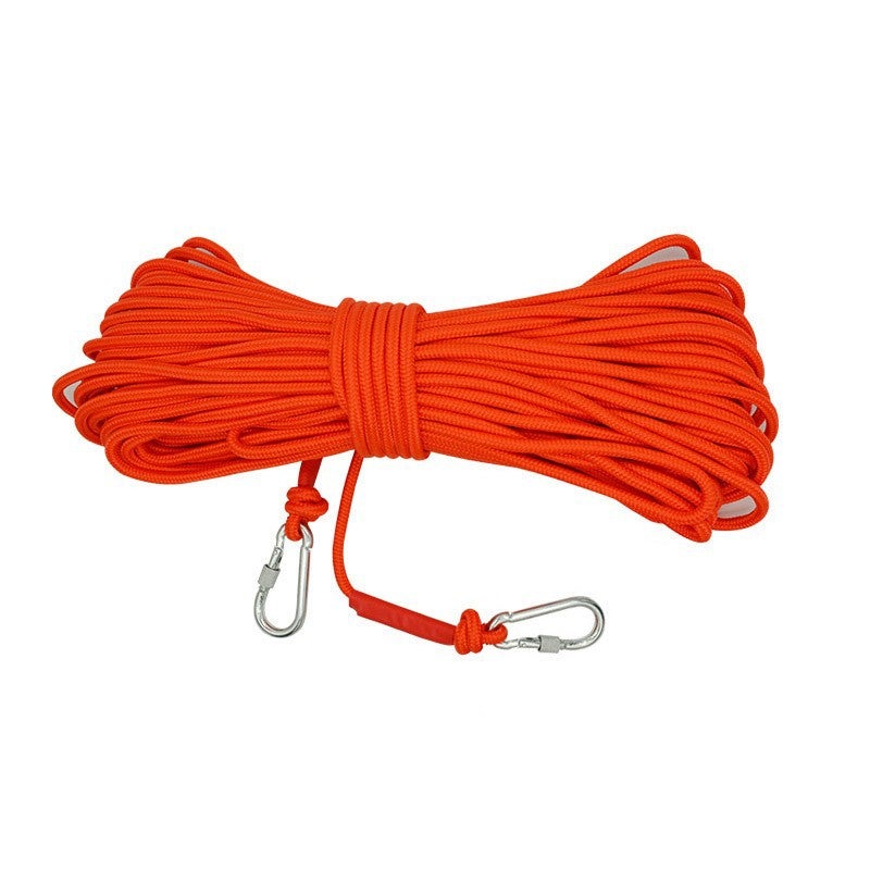 Clothes line thick steel wire core outdoor non-perforated drying quilt outdoor cool hanging balcony roof hanging nylon rope Orange 