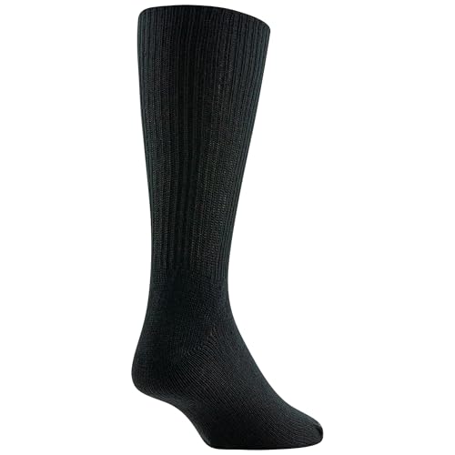 GOLDTOE Men's Fluffies Casual Crew Socks, Black (3-Pairs), Large - Image 4