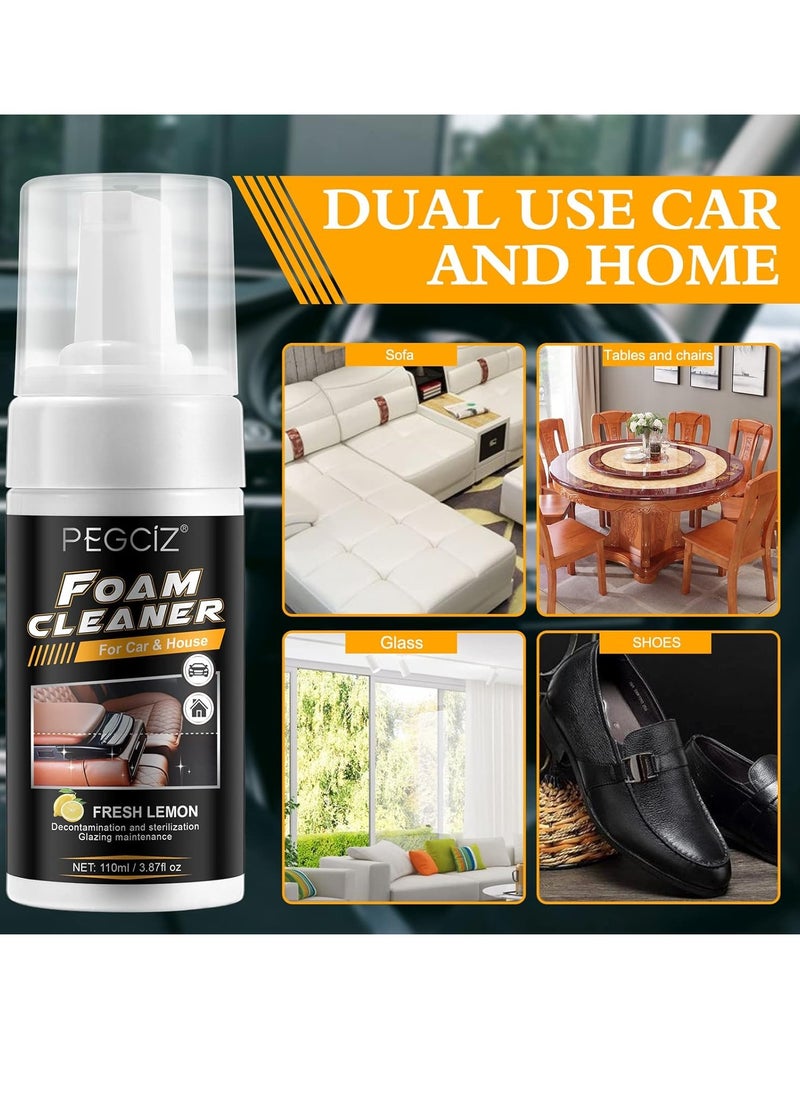 Pegciz - 110ml Multipurpose Foam Cleaner of Car and House Car Interior Seat and Carpet Foaming Cleaner Multi Cleaner Car and House Interior Cleaner - Image 1
