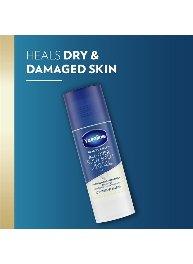 Vaseline عصا بلسم الجسم المضادة للاحتكاك للبشرة الجافة، شفاء مستهدف غير معطر للبقع التي يصعب الوصول إليها، 1.4 أونصة (عبوة من 3 قطع) - Image 3