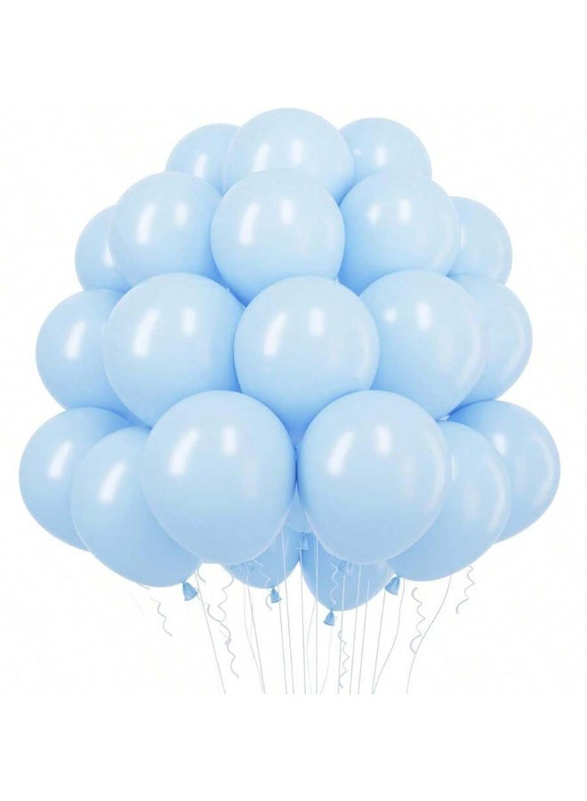 Light Blue Latex Balloons 50 pieces – 10 inch size – High-quality helium balloons for party and event decorations – Elegant decoration for birthdays, graduations, and weddings - Image 1