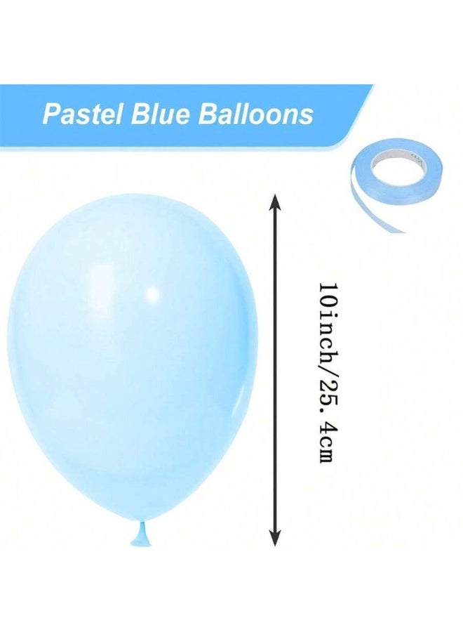 Light Blue Latex Balloons 50 pieces – 10 inch size – High-quality helium balloons for party and event decorations – Elegant decoration for birthdays, graduations, and weddings - Image 3