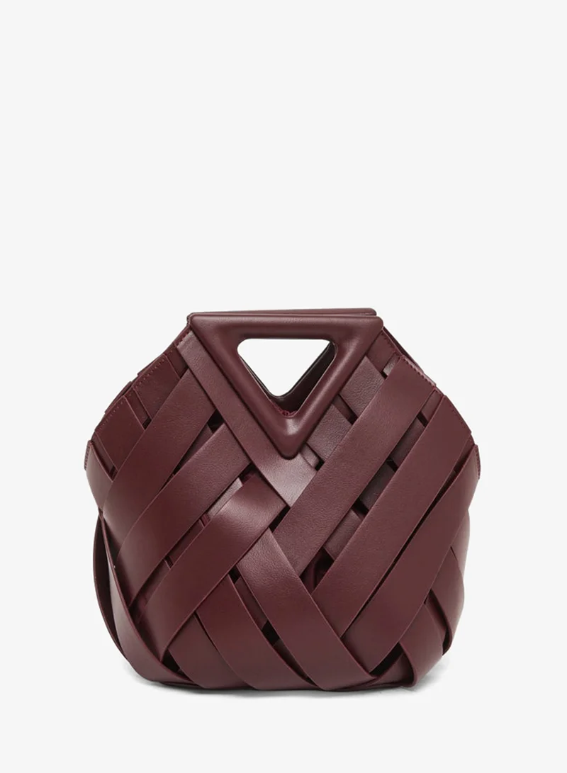 Styli Woven Drawstring Handbag