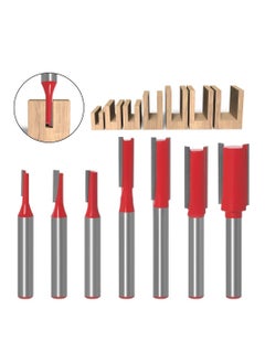 Y&D 7 Pieces Shank Straight Router Bit Set, 1/4-Inch Set Double Flute Woodworking Milling Trimming Cutter Tools  - Image 1