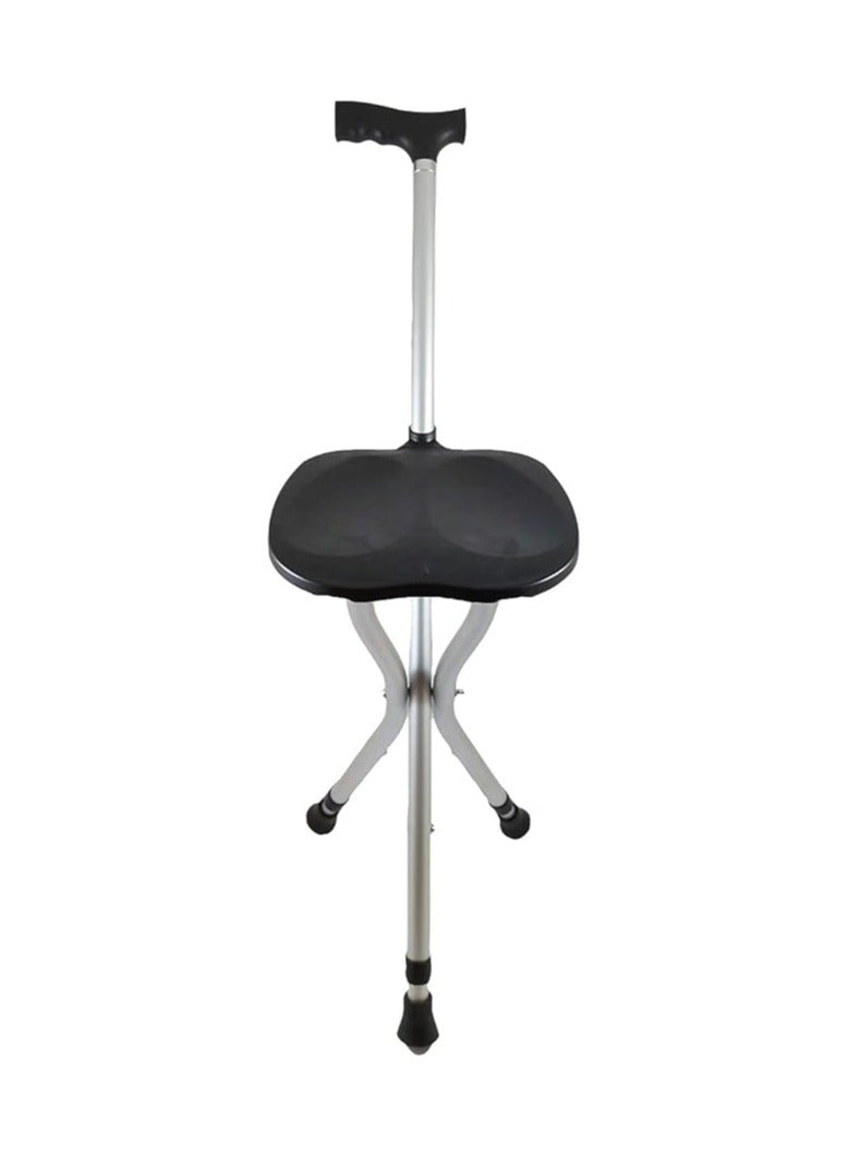 Folding chair for prayer and travel + sturdy, high-quality walking stick for the elderly - Image 1