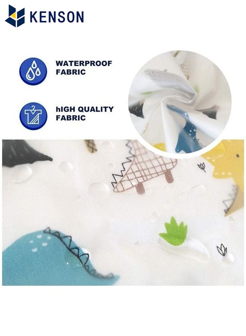 KENSON 2-Pack Baby Bibs with Pocket, Safety Material, Waterproof Sleeved Bibs for Eating Feeding, Toddler Baby Girls Boys Smock Bibs - Image 4