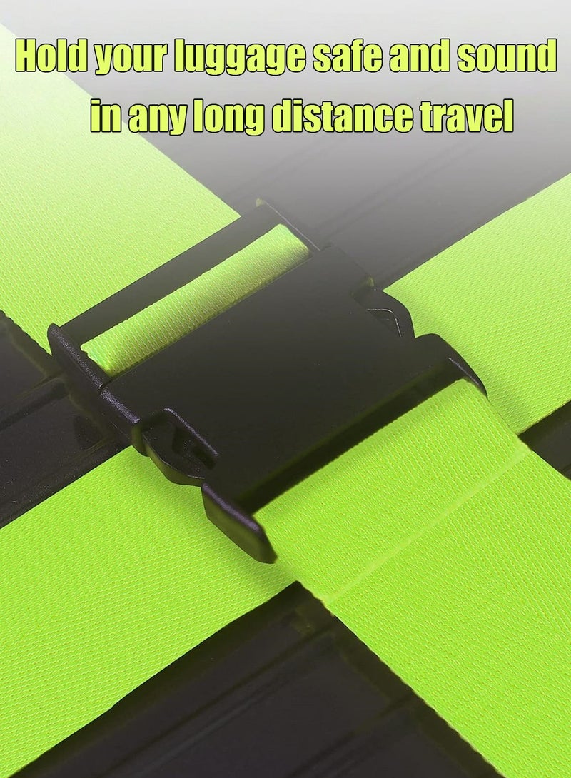 JoyousSto Luggage Straps for Suitcases 4 Pack, Travel Essentials, Luggage Strap for Travel Suitcase & Bag Closure and for Easy Identification, Travel Accessories for Safety & Convenience,Green - Image 4