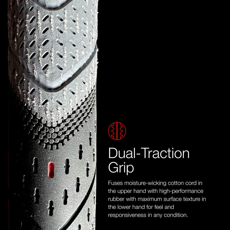 Golf Pride MCC Plus4 ALIGN MAX Golf Club Grip - Maximum Raised Ridge Technology in All Weather Hybrid Grip with Larger Lower Hand - Brushed Cotton Cord & Pebbled Texture - Midsize, 1 Pack - Image 4