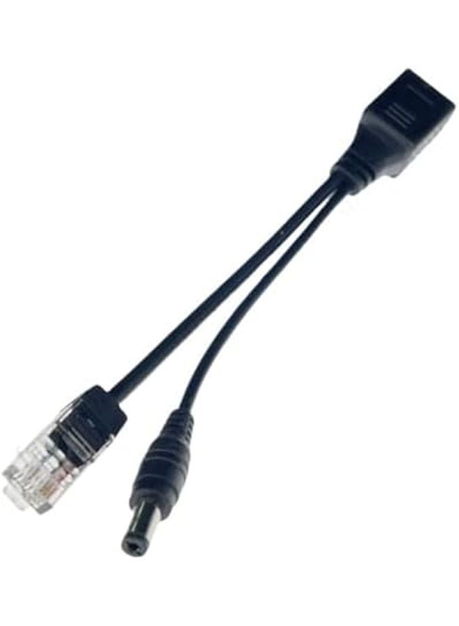 Black POE Splitter Passive Power Over Ethernet Cable RJ45 Injector Adapter 12 48V - Image 2