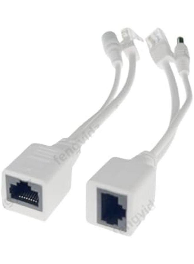 Black POE Splitter Passive Power Over Ethernet Cable RJ45 Injector Adapter 12 48V - Image 3