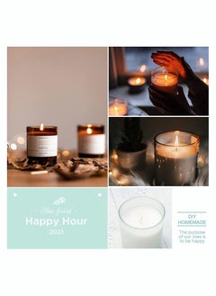 KASTWAVE 6 Inch 100pcs Thick Gauge Wick, Natural Candle Wick Pre-Waxed with 10 Free Metal Bases, Fit Container Diameter 2-3IN, Low Smoke  - Image 5