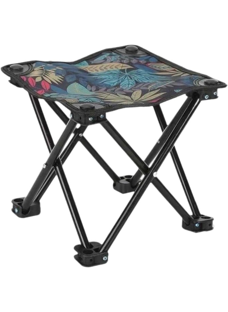Generic Portable Camping Chair, Footrest, Folding Stool, Small Portable Outdoor Beach Camping Chair, Foldable, Lightweight and Durable for Camping, Fishing, Hiking (Tree * Black)  - Image 3