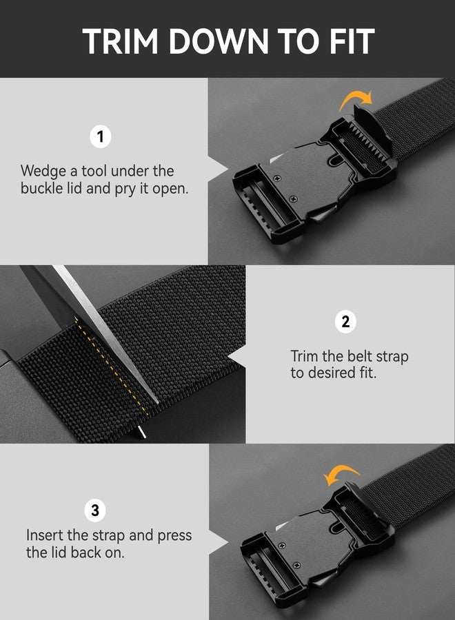 CHAOREN Stretch Tactical Belt Men - 1.5" Nylon Work Belt for Military EDC - Quick Release for Utility EMT Hiking - Image 5