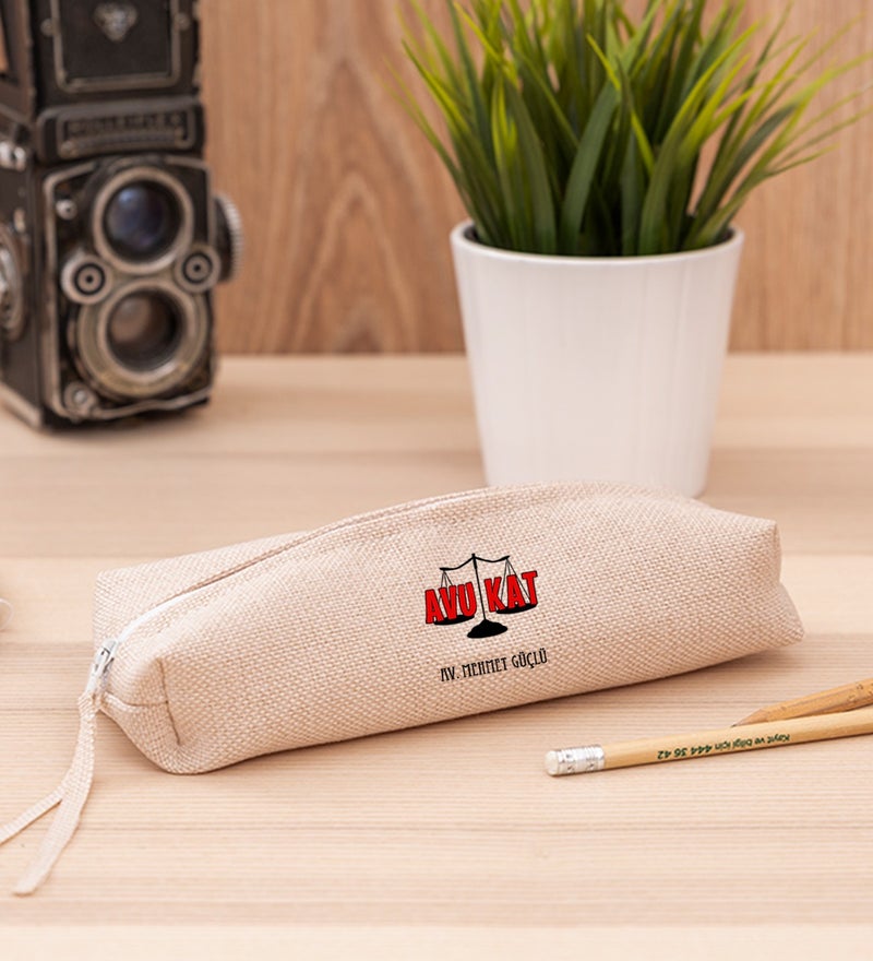 Hediye Dükkanı Gift Shop Personalized Lawyer Linen Cloth Pen Holder