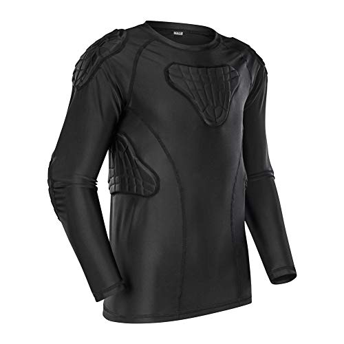 TUOYR Youth Boys Padded Shirt Padded Compression Sports Protective T-Shirt Rib Chest Protector Extreme Exercise - Image 1