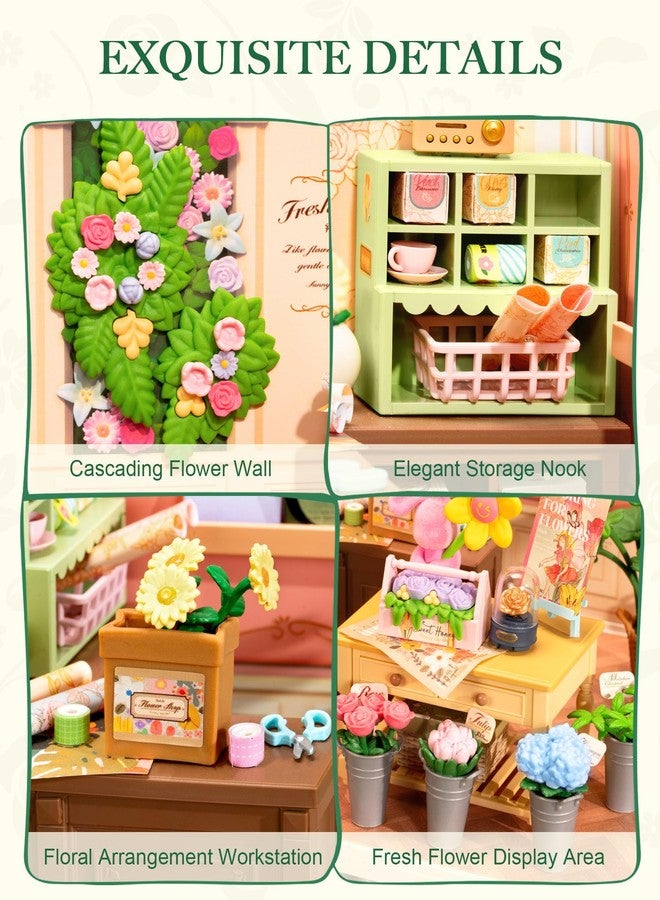 Rolife Super Creator Series, DIY Mini Fresh Flower Shop Dollhouse House Kit, Bulid Scenary for Action Collectible Figures, Creative Gifts for Women Kids Adults - Image 3