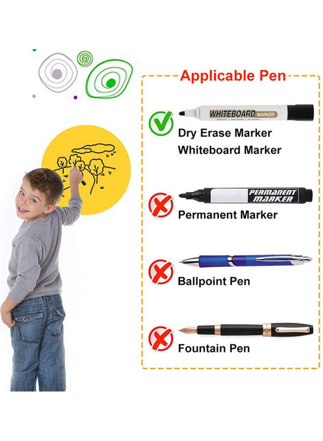 NIBEMINENT 12-Piece Self-Adhesive Blackboard Stickers Multicolour - Image 4