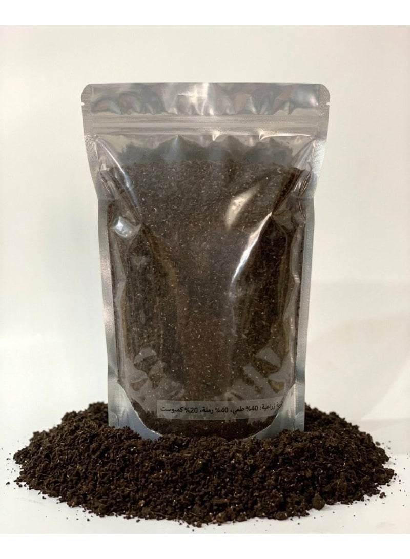 Agricultural soil mix for large, sensitive, and imported trees: 40% peat moss, 40% sand, 20% compost, 5 liters