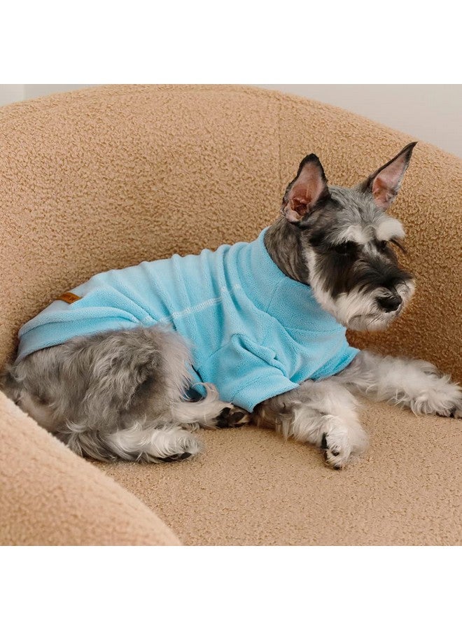 فيت وورم سترة كلاب كلاسيكية من الصوف من Fitwarm، عبوة من 3 قطع، سويت شيرت بياقة مدورة، ملابس شتوية للكلاب الصغيرة، أولاد وبنات، سترة للحيوانات الأليفة، ملابس للقطط، أزرق، رمادي، كحلي، متوسط - Image 3