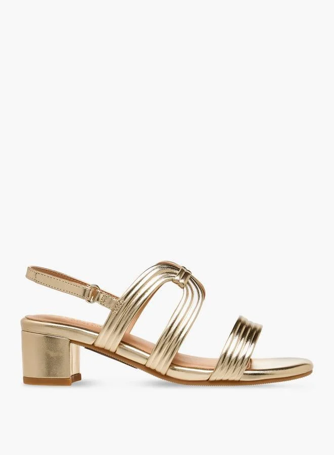 سيليست Girls Hook & Loop Block Heel Sandals Ramadan Collection