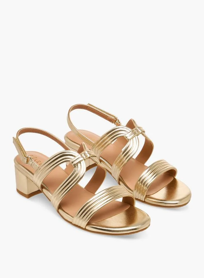 سيليست Girls Hook & Loop Block Heel Sandals Ramadan Collection