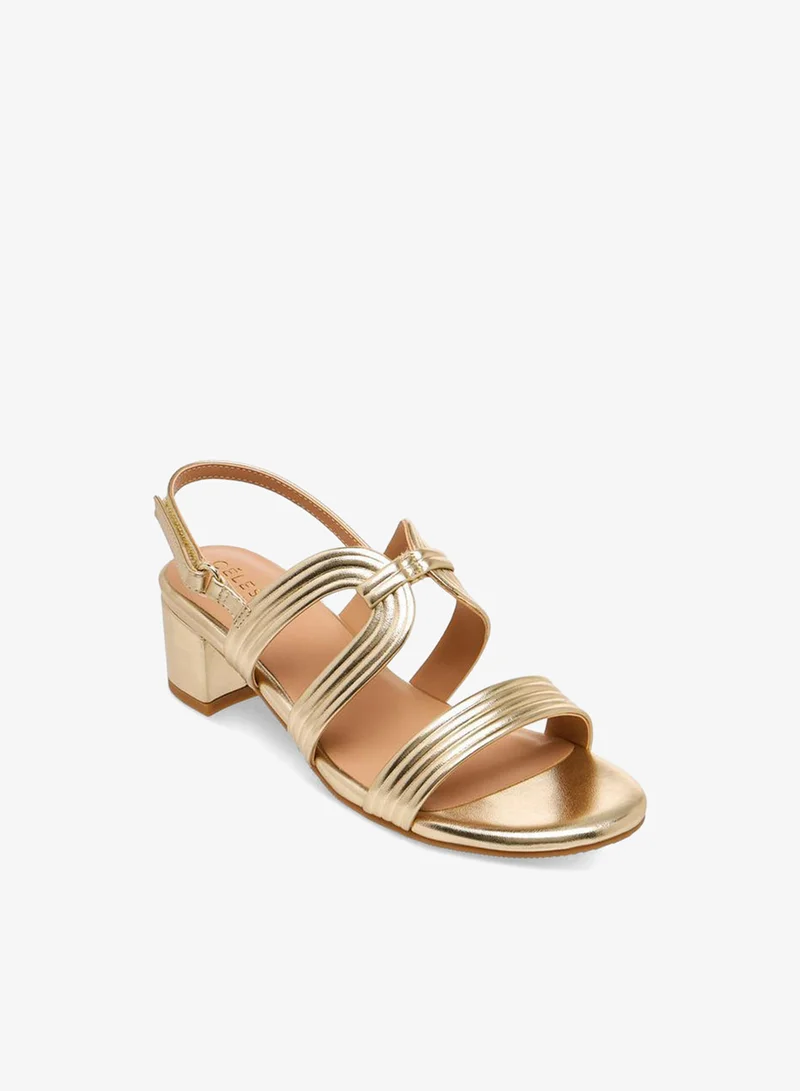 سيليست Girls Hook & Loop Block Heel Sandals Ramadan Collection