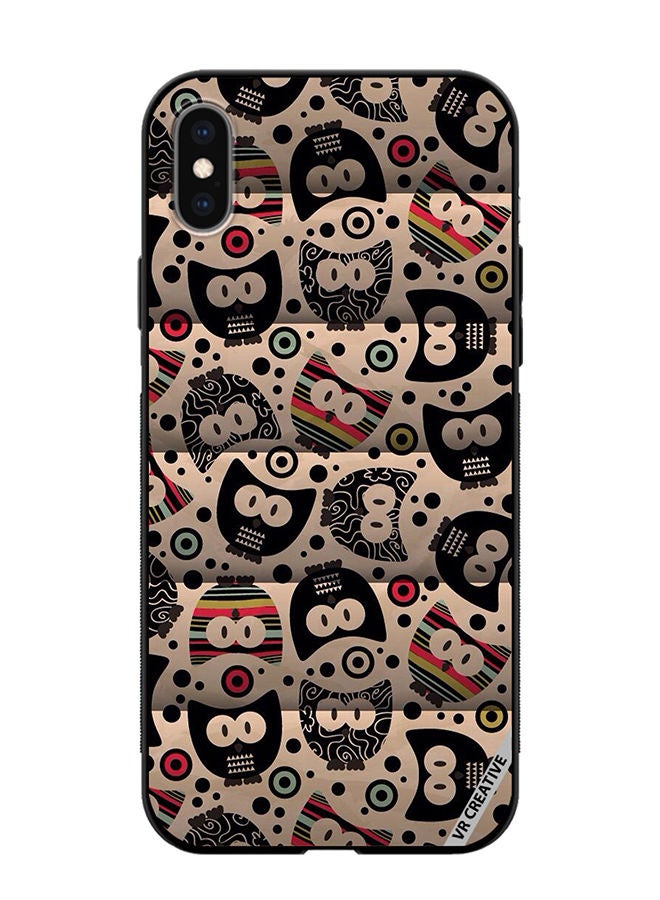 VR CREATIVE Protective Case Cover For Apple iPhone XS Max Cartoon Owl Design Multicolour - Image 1