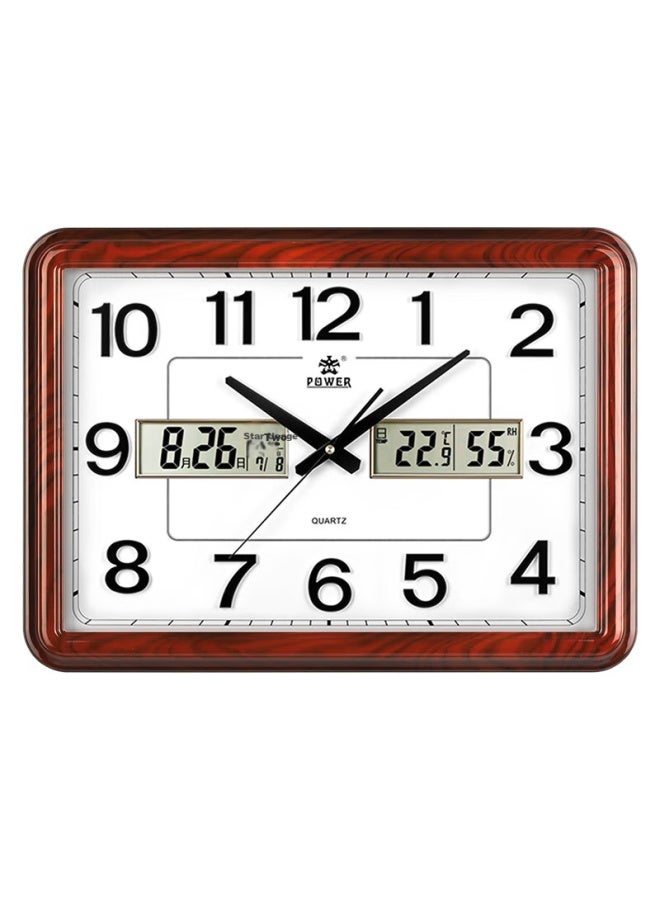 Power Large Wall Clock, 54cm Chinese Square Calendar Clock, Wall-mounted Quartz Clock, Model 0113jlks1 - Image 1