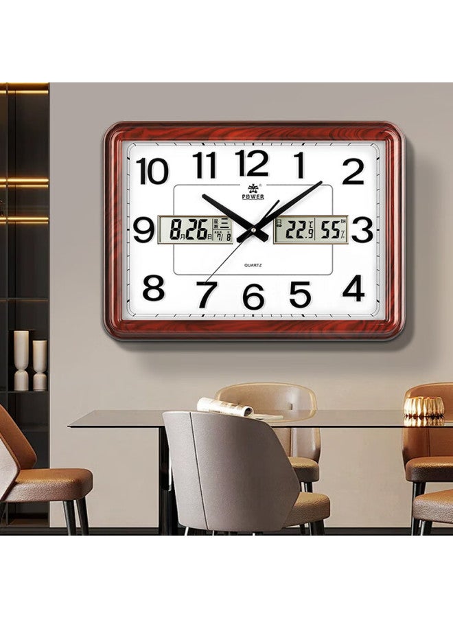 Power Large Wall Clock, 54cm Chinese Square Calendar Clock, Wall-mounted Quartz Clock, Model 0113jlks1 - Image 2