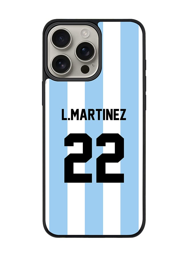 Stylizedd For iPhone 16 Pro Max Case [Compatible with MagSafe] Slim Magnetic cover Phone Case iPhone 16 Pro Max -Football Argentina L.Martinez  - Image 1