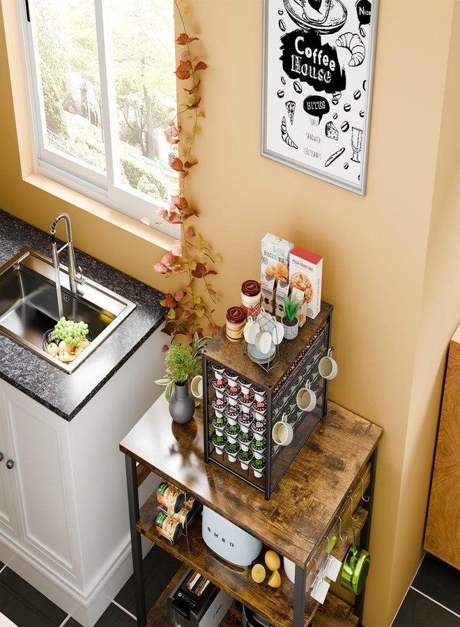 Simple Trending 5 Tier Coffee Pod Holder for K Cup, 160 Pod Pack Capacity Rack, Wood, Black - Image 3