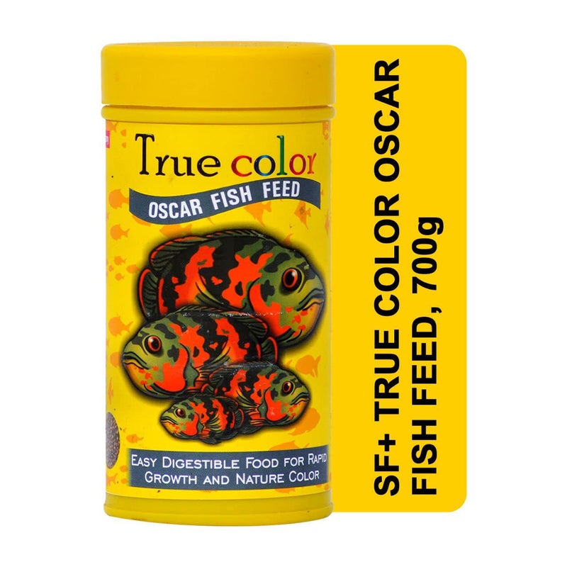 TUNAI SF+ True Color Fish Food for Oscar | 700 G | Fish Feed with 4MM Pellets and 40% Protein,All Life Stages - Image 1