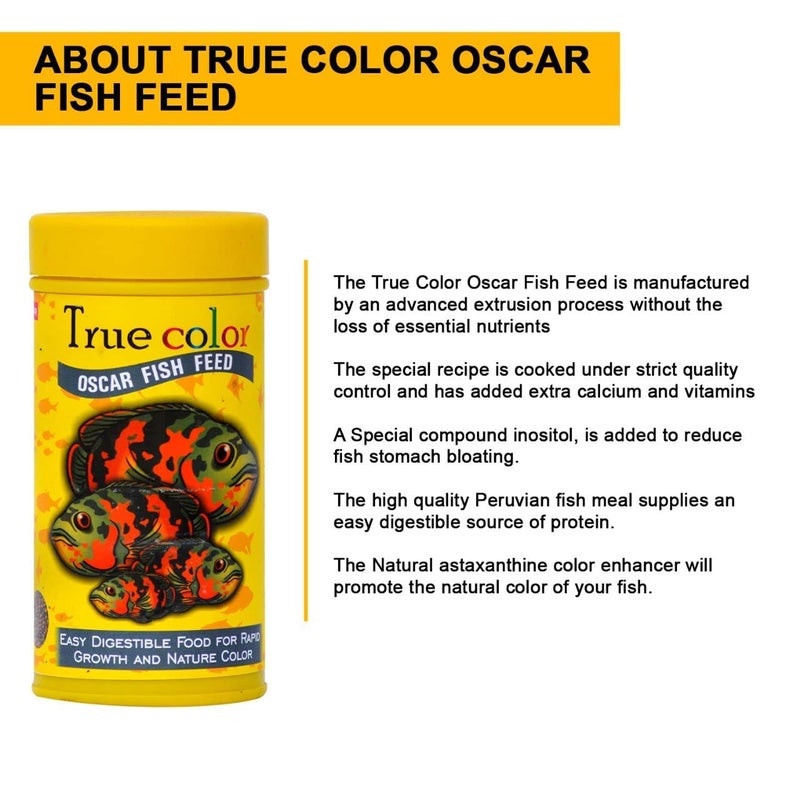 TUNAI SF+ True Color Fish Food for Oscar | 700 G | Fish Feed with 4MM Pellets and 40% Protein,All Life Stages - Image 2
