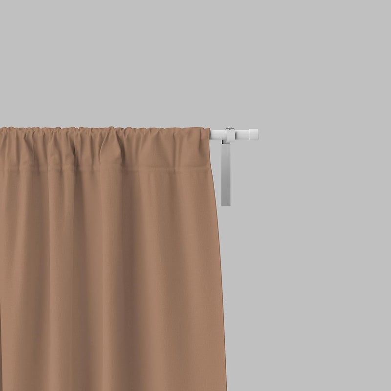 Parda Online Premium Blackout Curtains 5 Feet Set of 2 - Rod Pocket - Ivory Beige