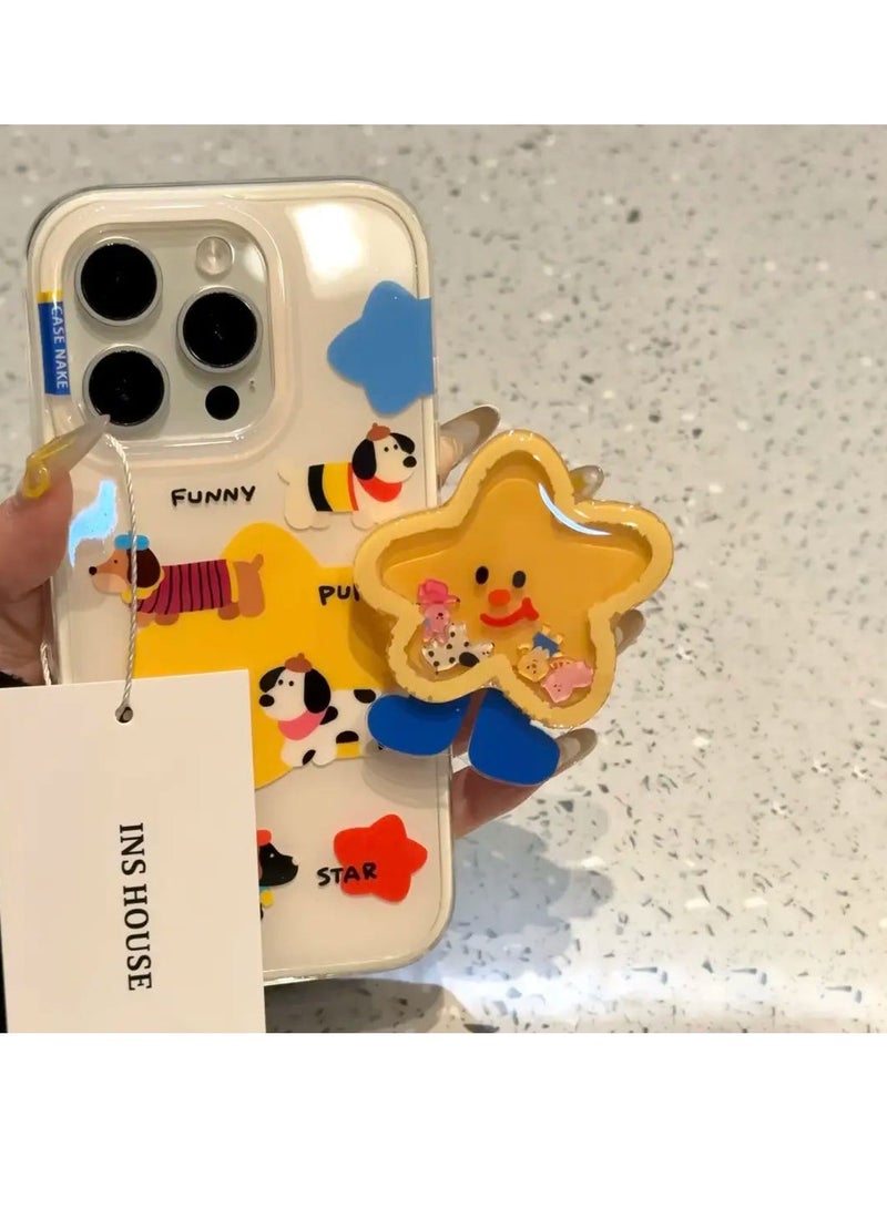 NIBEMINENT Protective TPU Case Cover For iPhone 17 Pro Max, Star Beret Puppy Single Shell With Stand