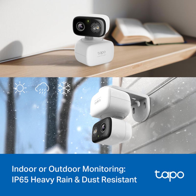 Tapo 2K Indoor/Outdoor Pan/Tilt Wired Security Camera - Baby Monitoring, Person & Baby Cry Detection, 360Â° Motion Tracking, Night Vision, No-Subscription Local Storage or Optional Cloud, C216 (2-Pack) - Image 2