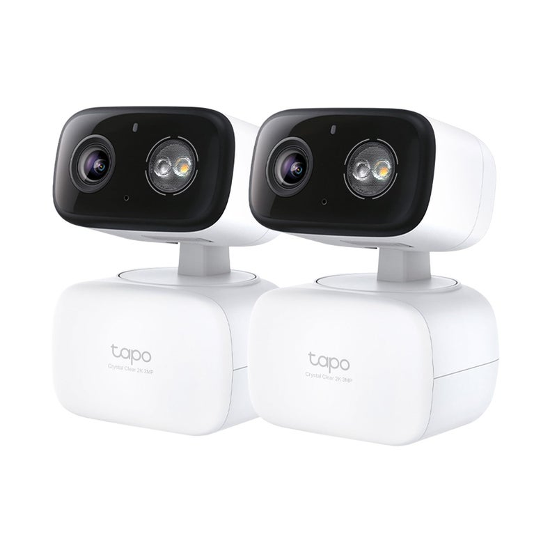 Tapo 2K Indoor/Outdoor Pan/Tilt Wired Security Camera - Baby Monitoring, Person & Baby Cry Detection, 360Â° Motion Tracking, Night Vision, No-Subscription Local Storage or Optional Cloud, C216 (2-Pack) - Image 1